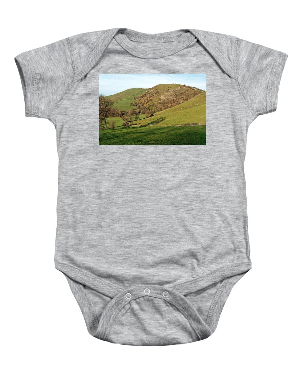 Britain Baby Onesie featuring the photograph Across Thorpe Cloud to Bunster Hill by Rod Johnson