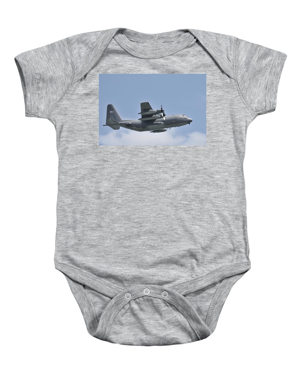 C-130 Baby Onesie featuring the photograph AFRC C-130 Hercules rescue aircraft by Bradford Martin
