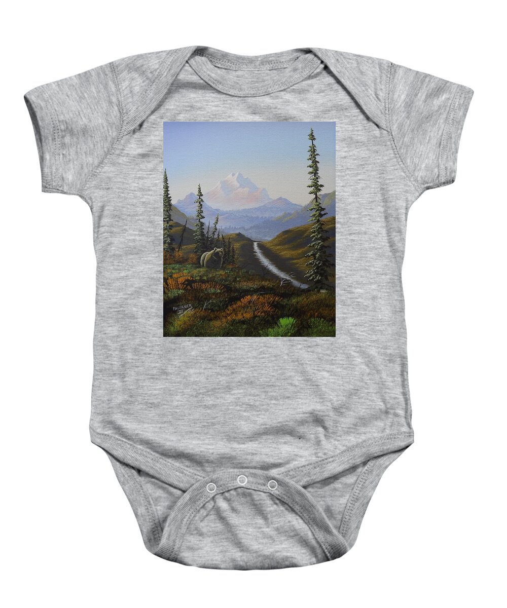 Alaska Baby Onesie featuring the painting Alaskan Brown Bear by Richard Faulkner