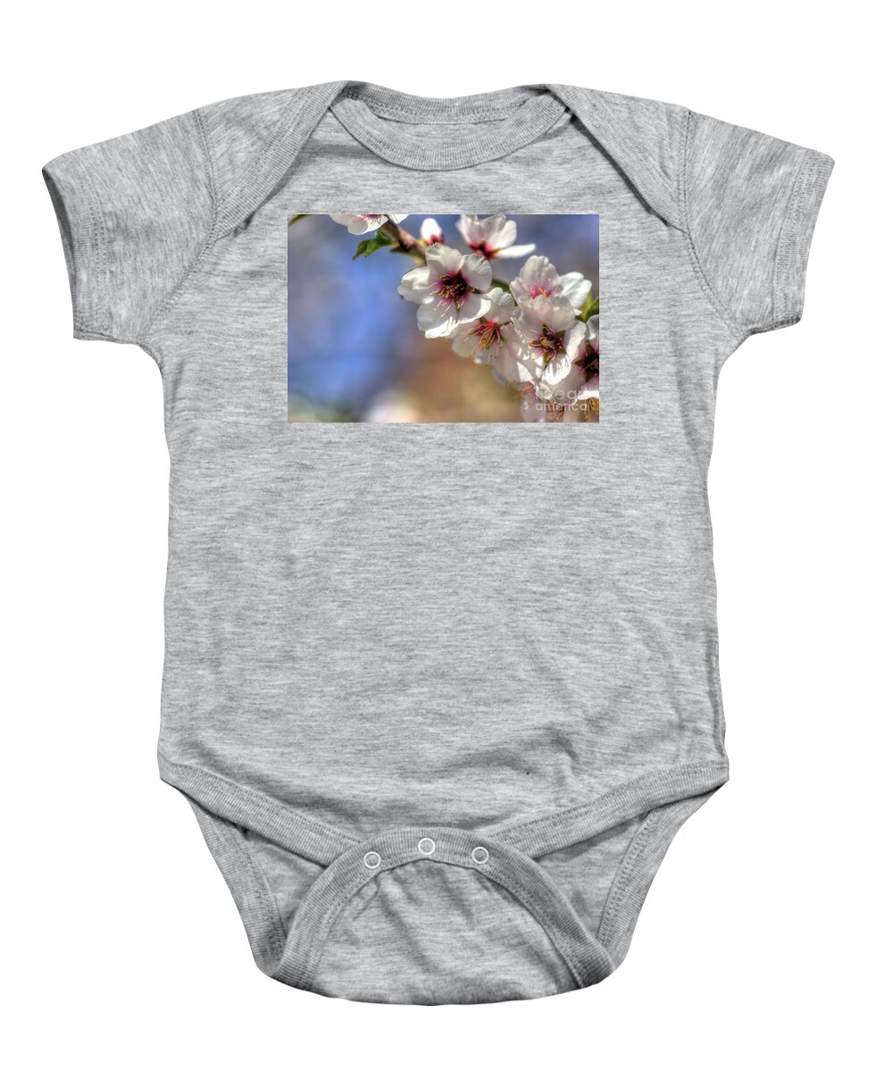 Almond Baby Onesie featuring the photograph Almond Blossoms by Jim And Emily Bush