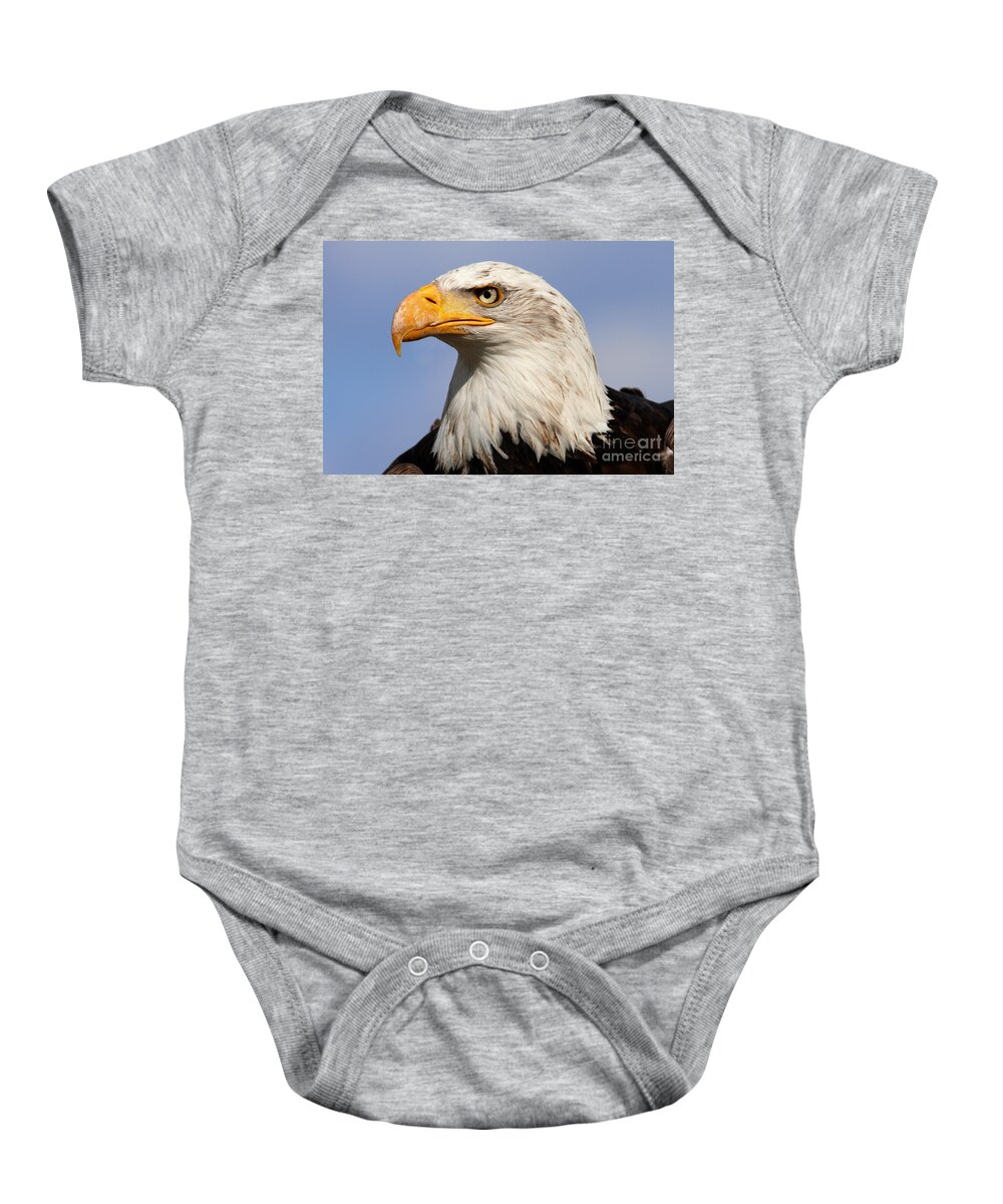 America Baby Onesie featuring the photograph American Bald Eagle by Nick Biemans