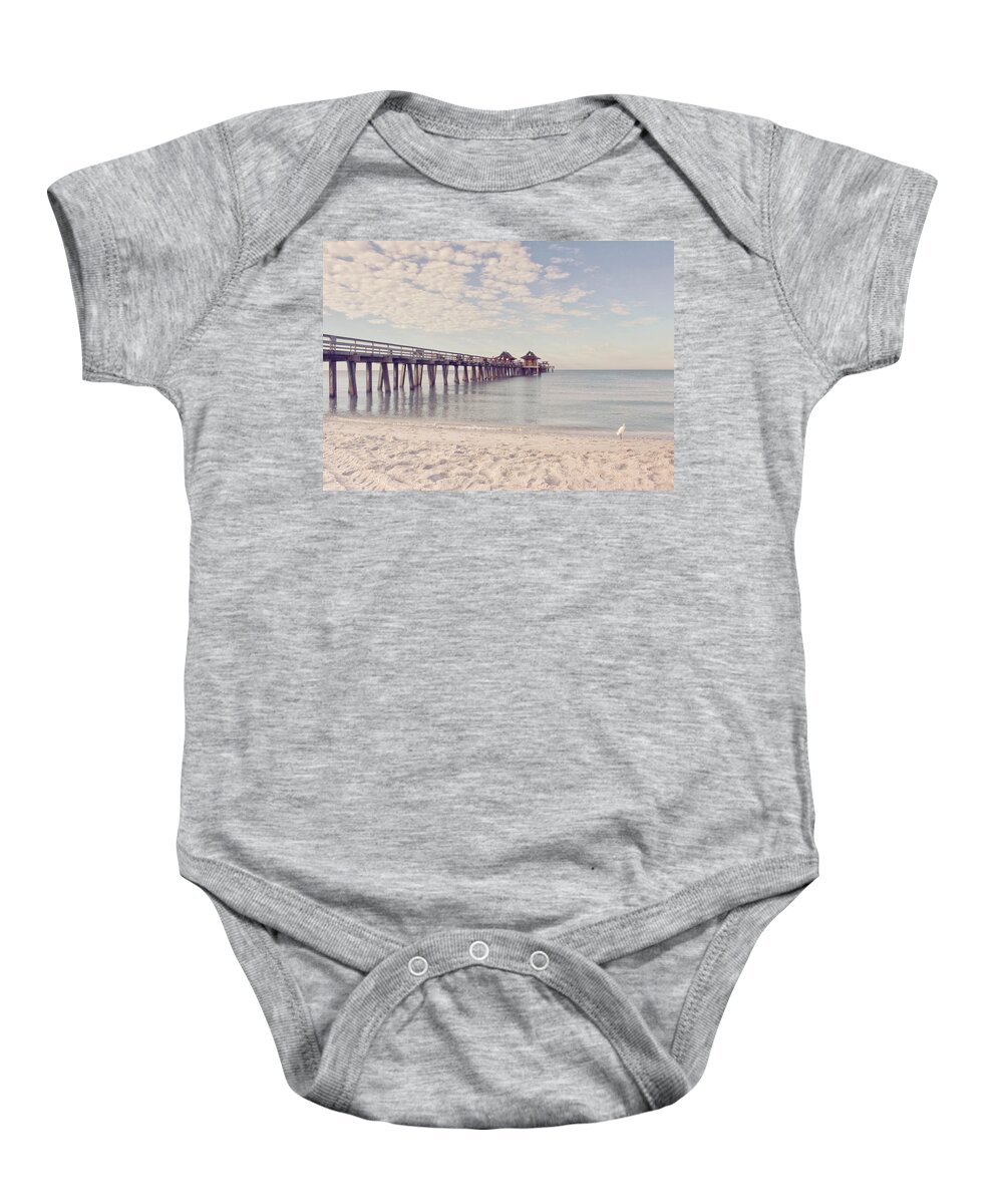 Pier Baby Onesie featuring the photograph An Early Morning - Naples Pier by Kim Hojnacki