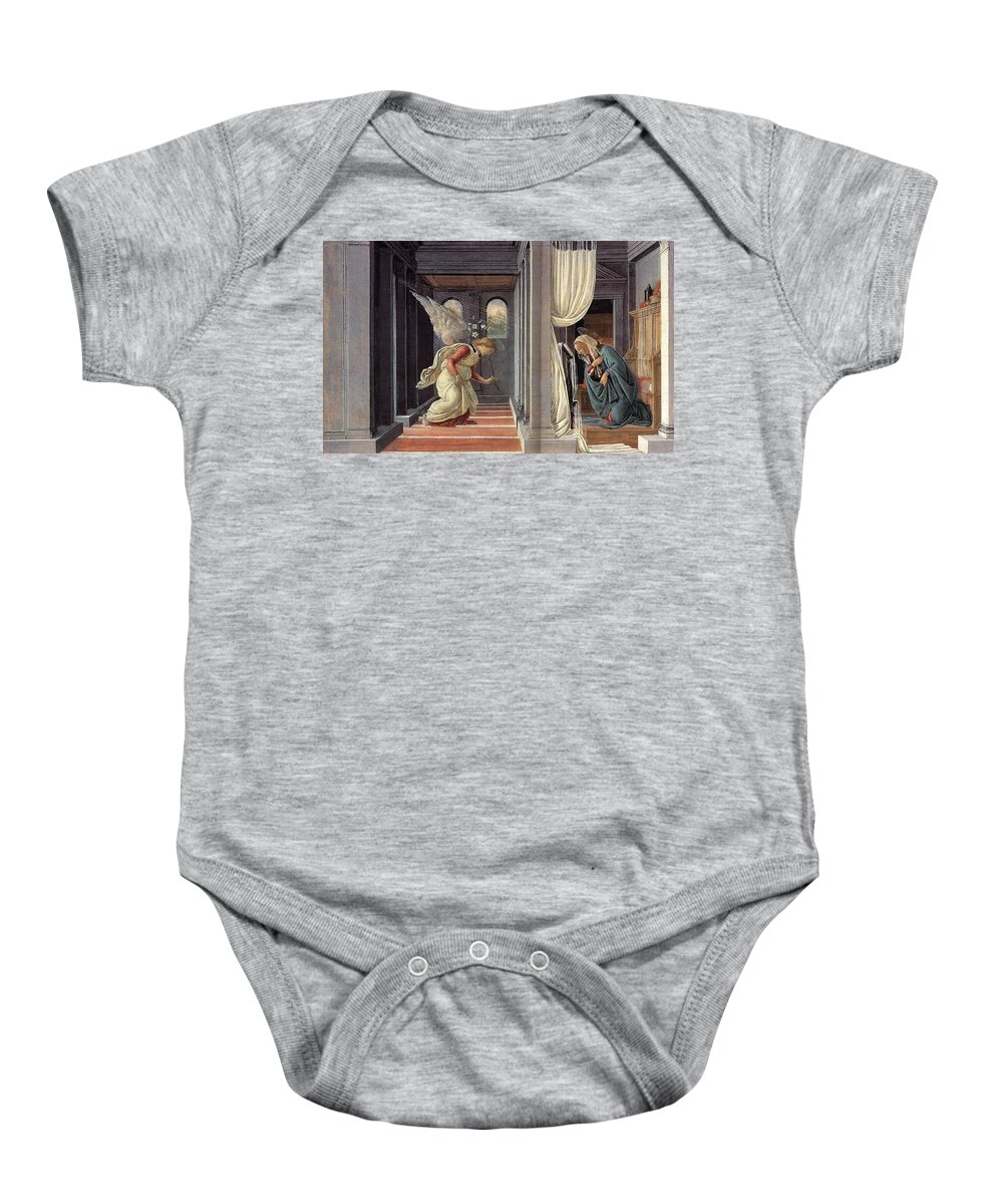Annunciation Baby Onesie featuring the painting Annunciation 1 by Pam Neilands