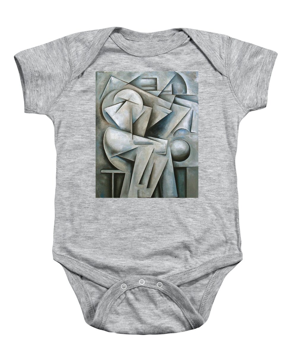 Cubist Baby Onesie featuring the painting Augmentation by Martel Chapman