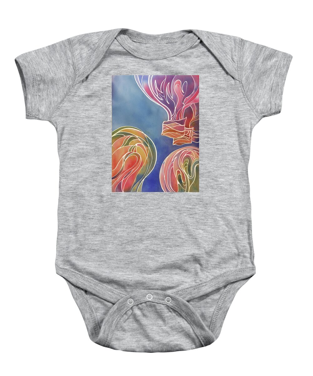 Watercolor Baby Onesie featuring the painting Balloons III by Johanna Axelrod