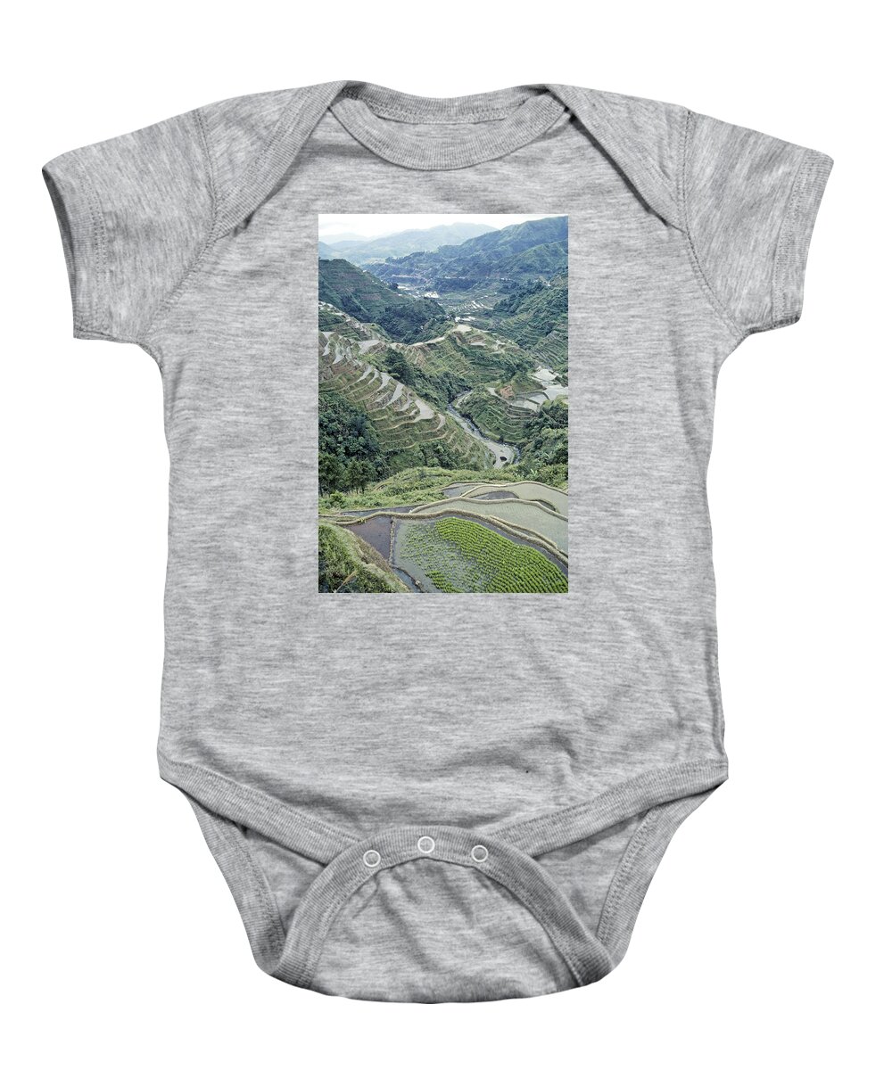Agriculture Baby Onesie featuring the photograph Banaue Rice Terraces by F. Stuart Westmorland