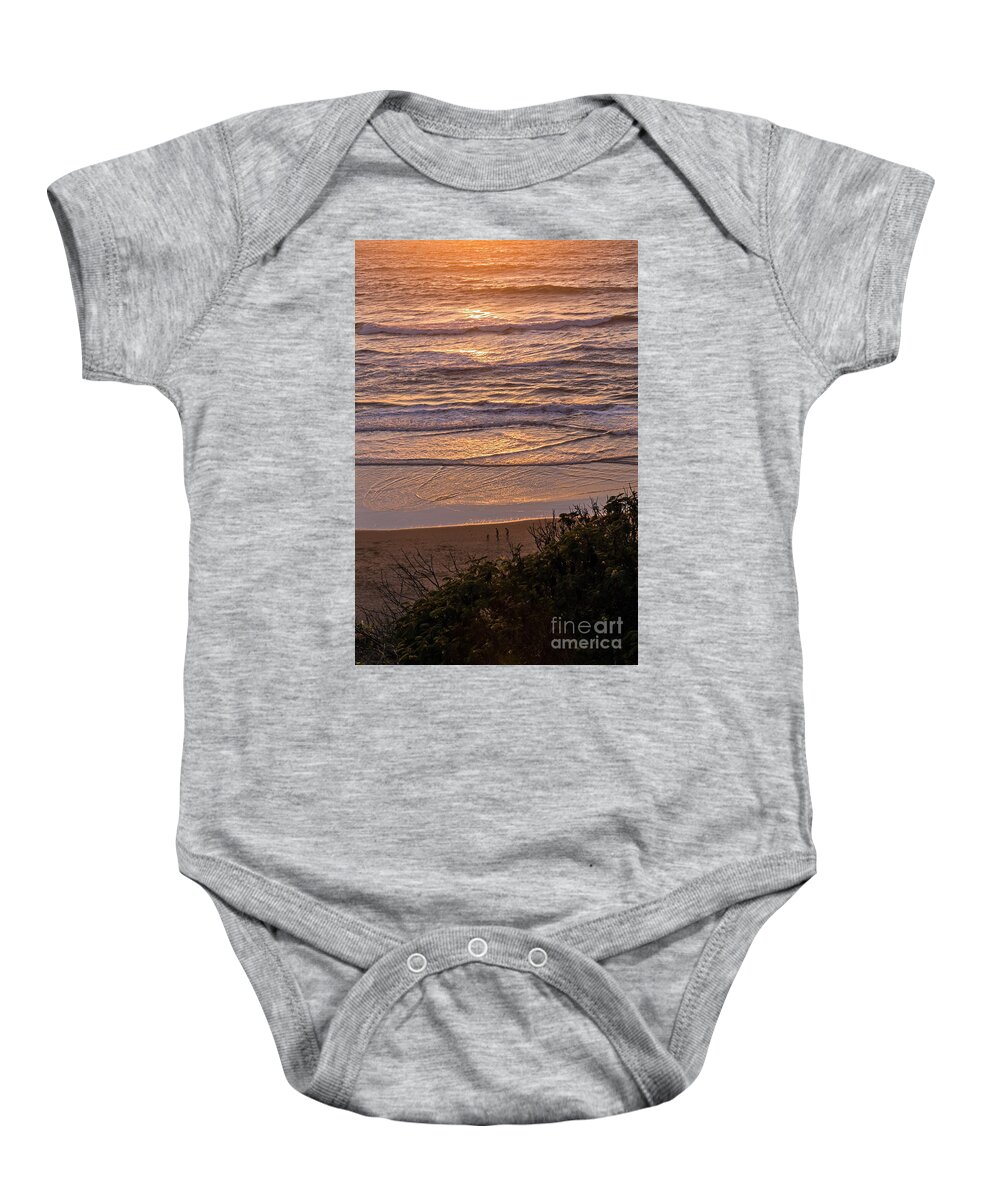 Beach Baby Onesie featuring the photograph Beach Sunset by Kate Brown
