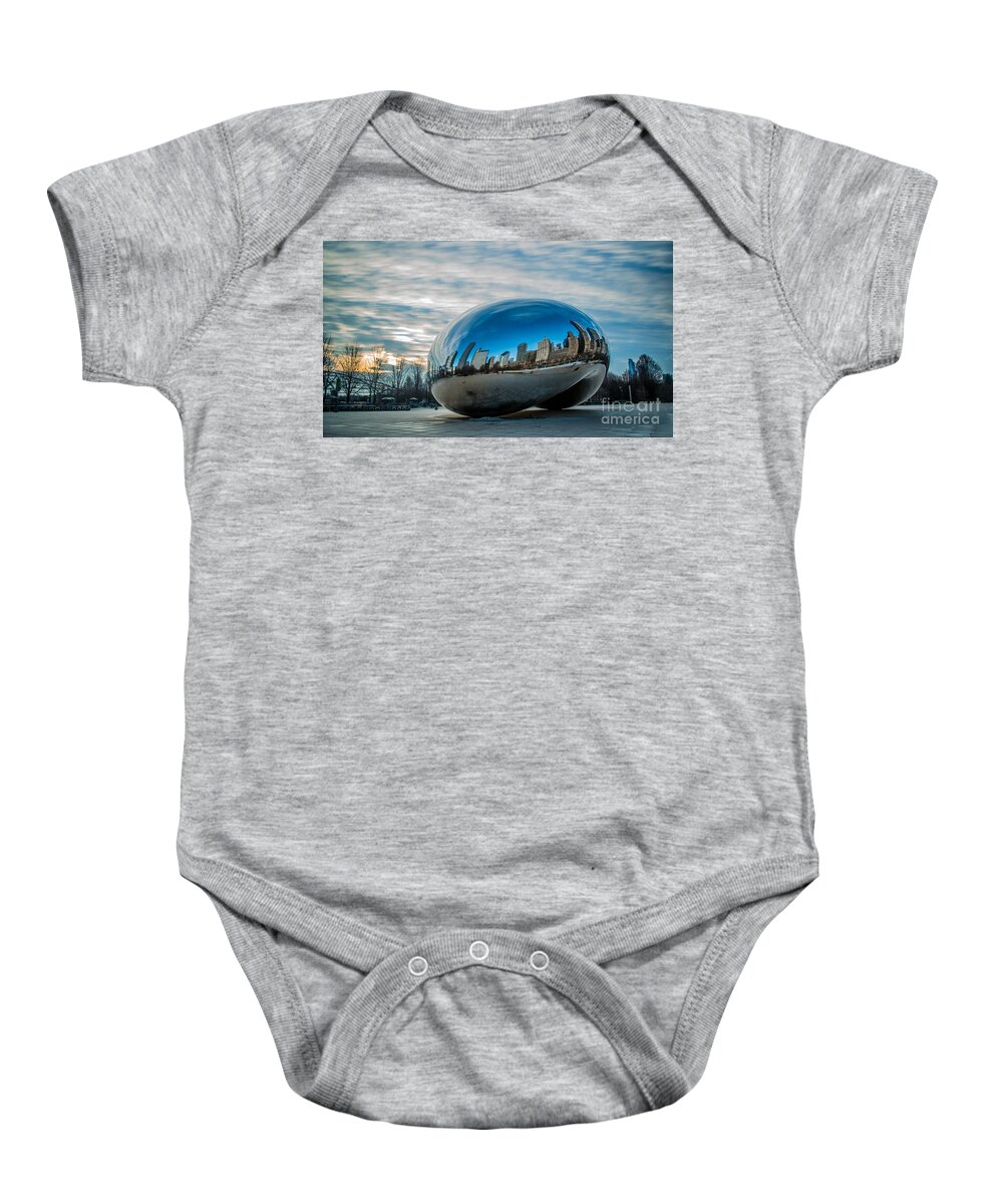 Art Baby Onesie featuring the photograph Bean Sunrise by Andrew Slater