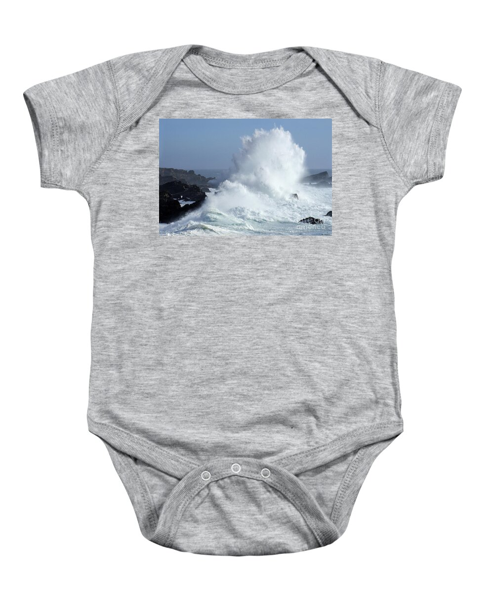 California Coast Baby Onesie featuring the photograph Beauty Of California Salt Point Wave Action by Bob Christopher