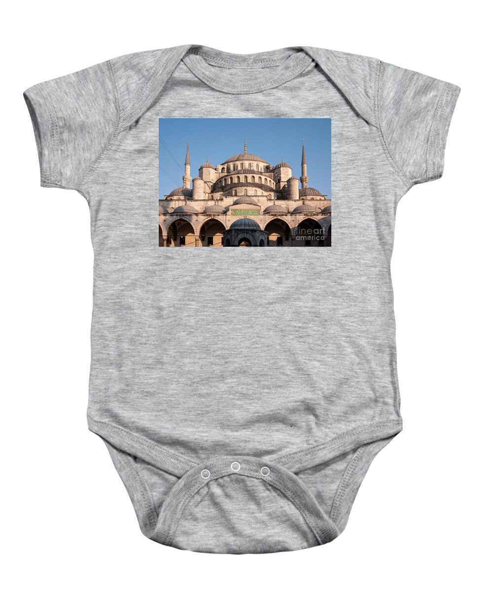 Istanbul Baby Onesie featuring the photograph Blue Mosque Domes 01 by Rick Piper Photography
