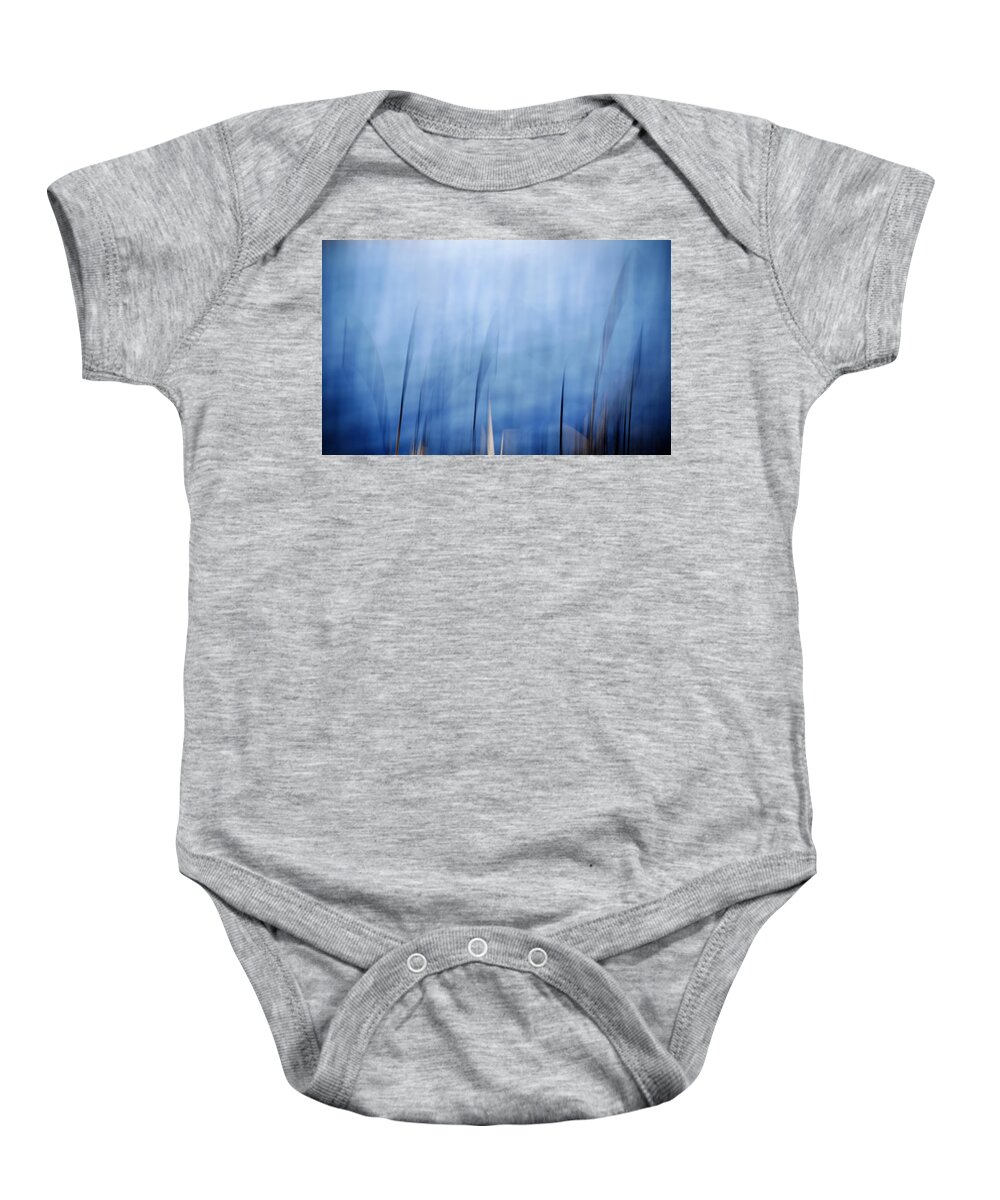 Blue Baby Onesie featuring the photograph Blue Reed by Marilyn Hunt