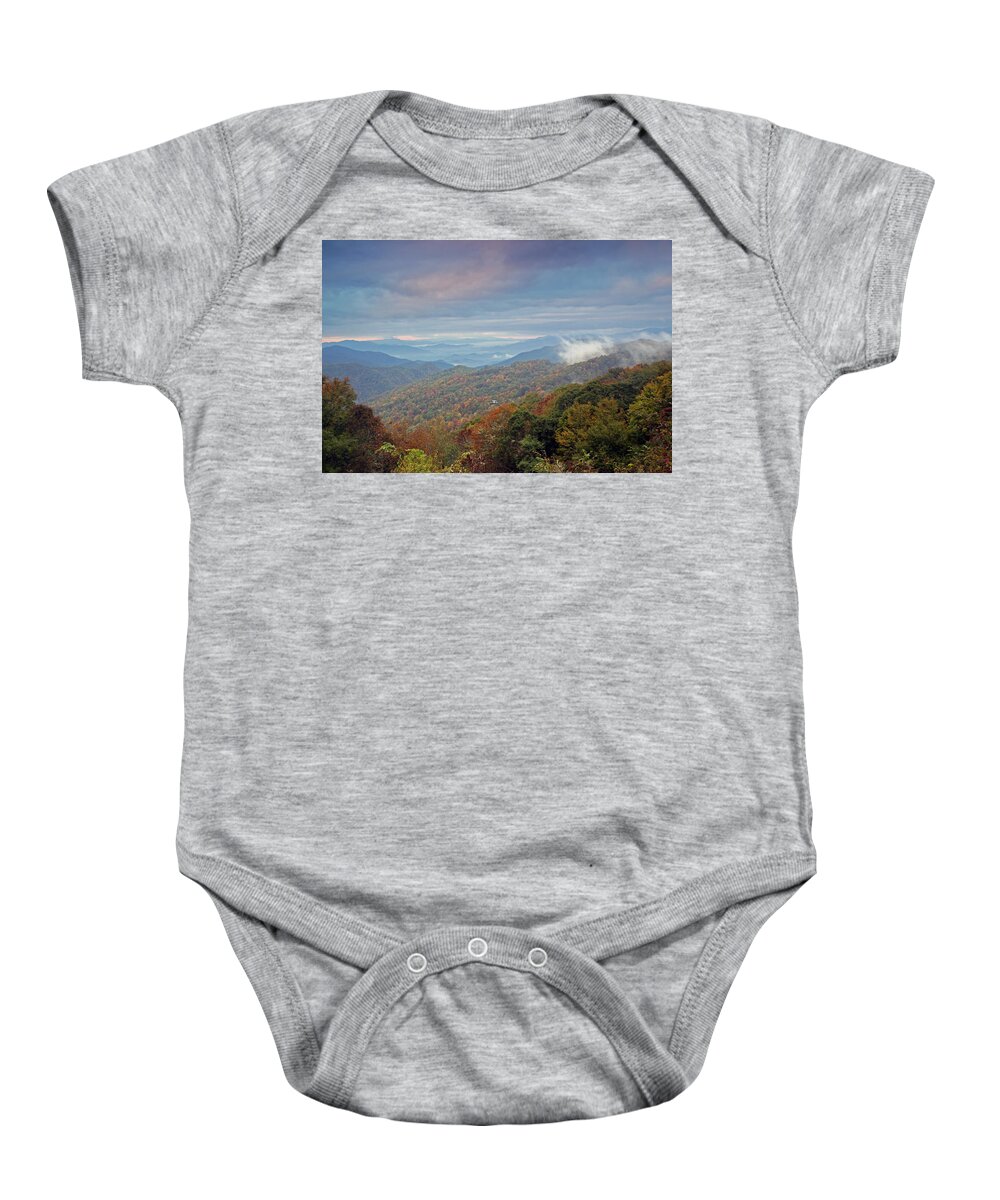 Landscapes Baby Onesie featuring the photograph Blue Ridge by Jennifer Robin