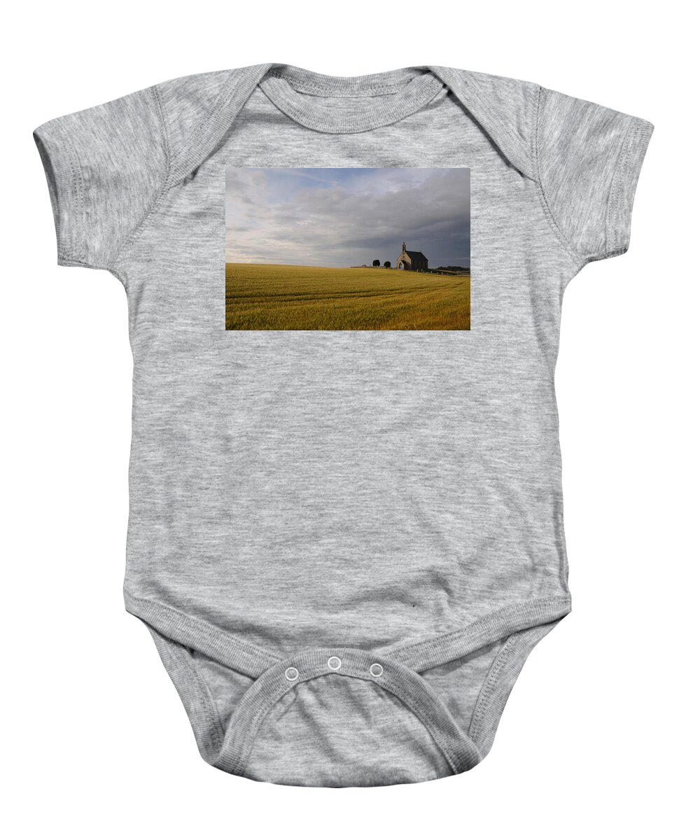 Church Baby Onesie featuring the photograph Boarhills Church by Jeremy Voisey
