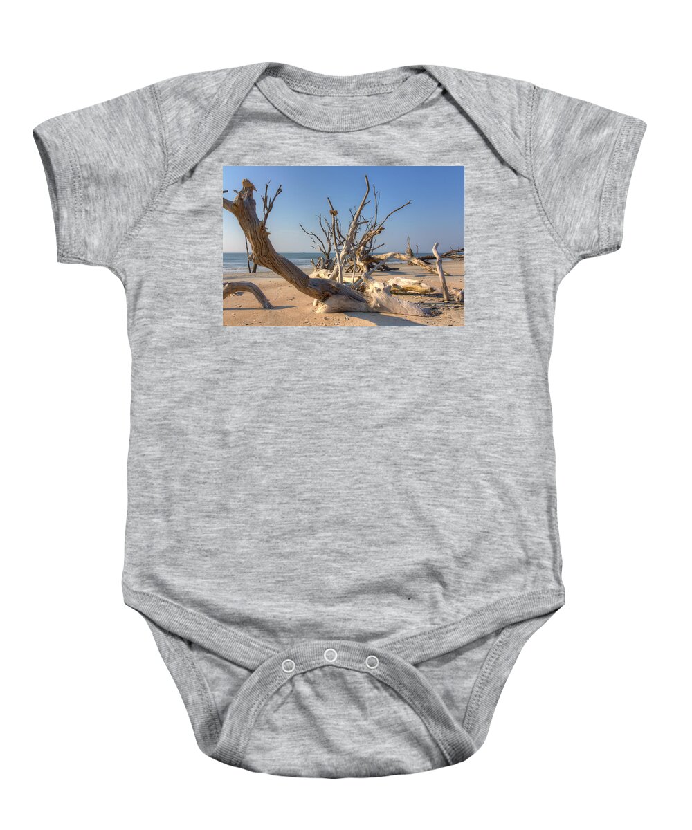 Botany Bay Plantation Baby Onesie featuring the photograph Boneyard Beach by Patricia Schaefer