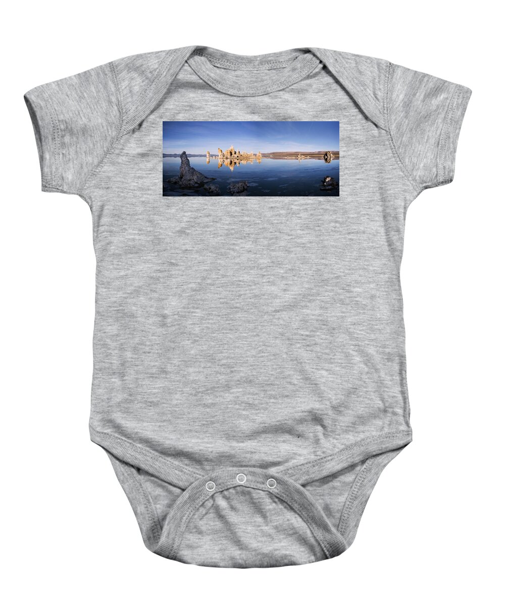 Abstract Baby Onesie featuring the photograph Brutally Calm by Denise Dube
