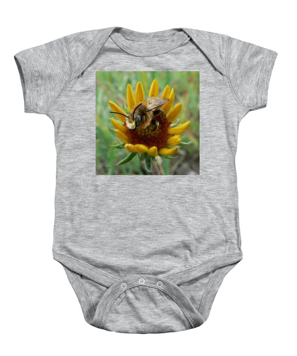 Bumble Bee Beauty Baby Onesie featuring the photograph Bumble Bee Beauty by Barbara St Jean