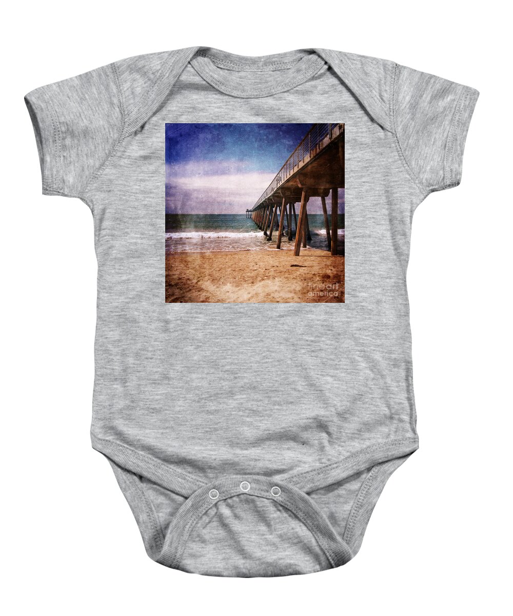 California Baby Onesie featuring the photograph California Pacific Ocean Pier by Phil Perkins