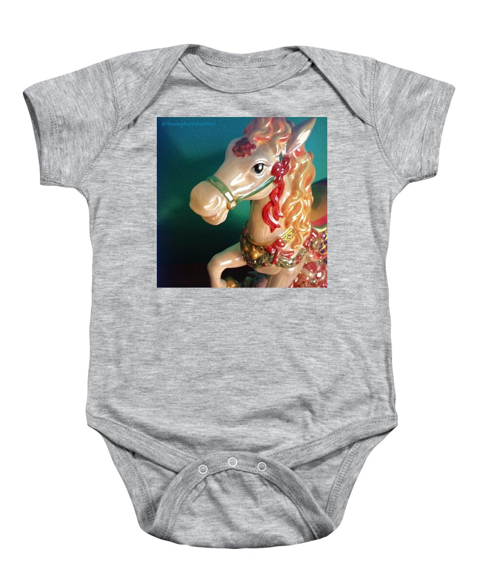Artemfoco Baby Onesie featuring the photograph Carousel, Still Life, Copyright 2014 by Anna Porter