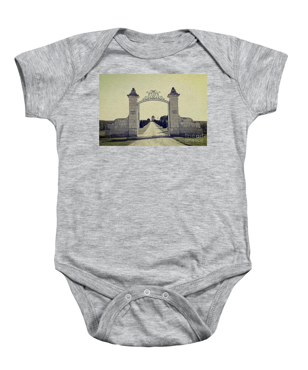 Heiko Baby Onesie featuring the photograph Castle Gateway of Ancient Times by Heiko Koehrer-Wagner