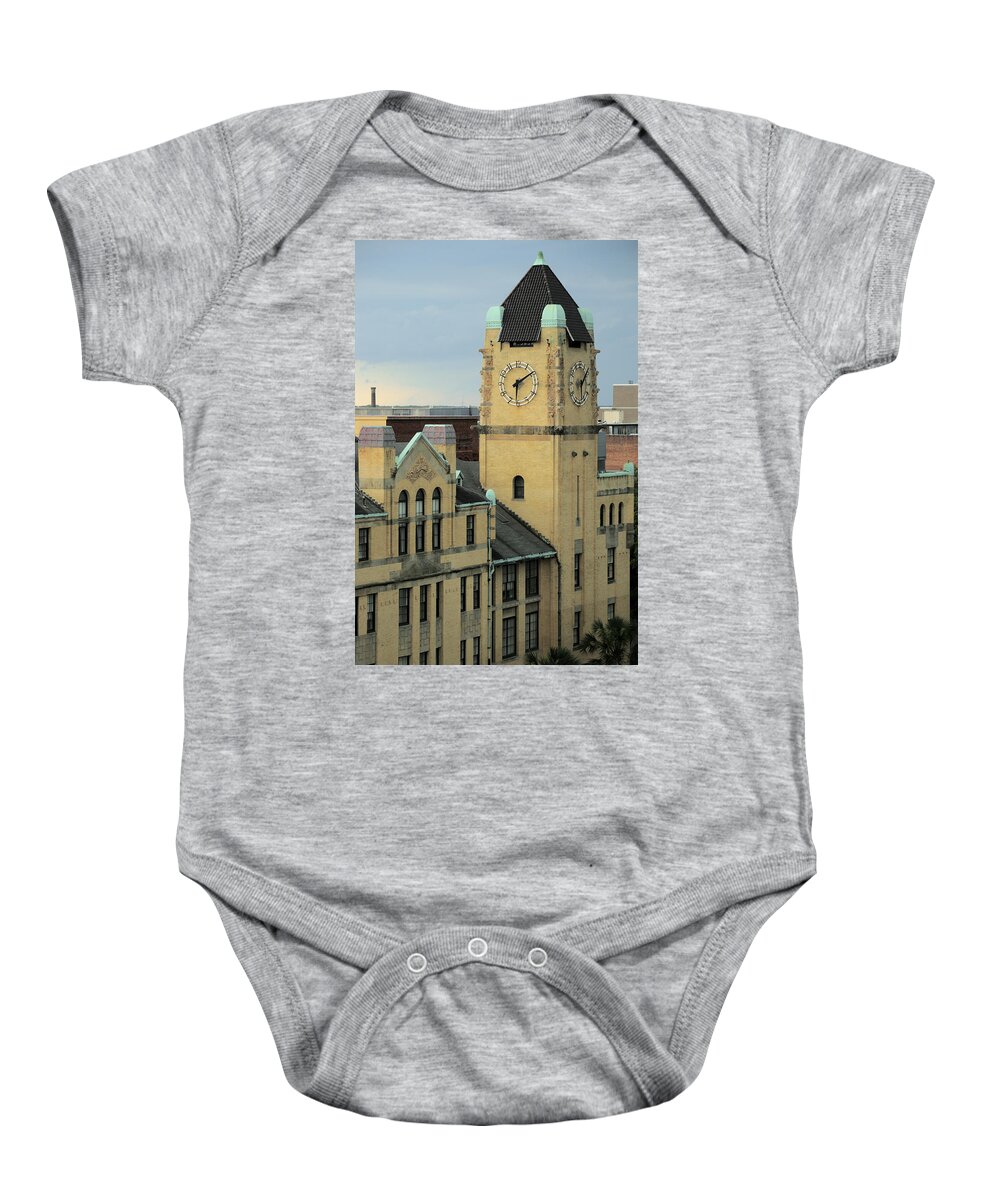 Chatham County Courthouse Baby Onesie featuring the photograph Chatham County Courthouse Savannah by Bradford Martin
