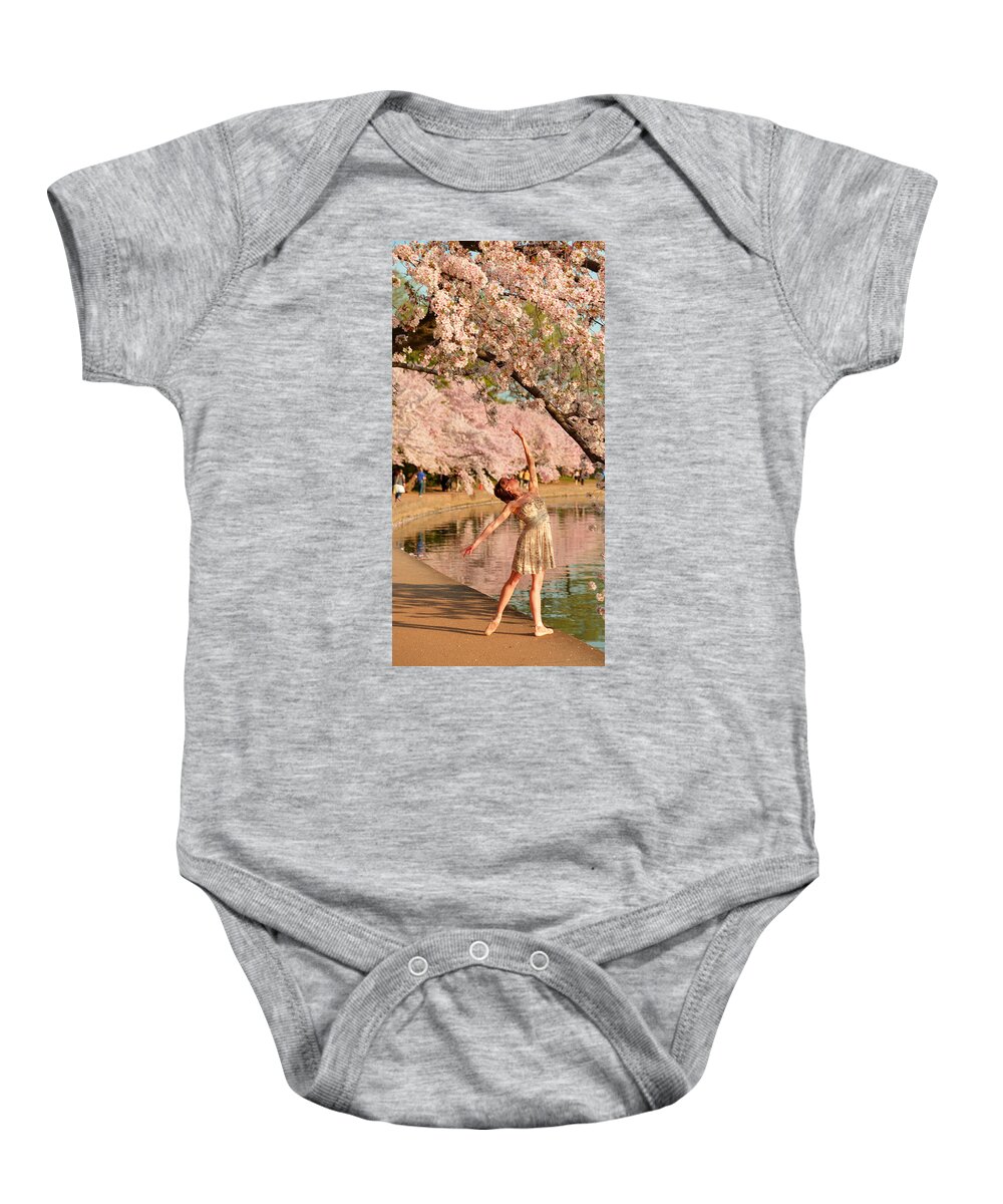Architectural Baby Onesie featuring the photograph Cherry Blossoms 2013 - 077 by Metro DC Photography