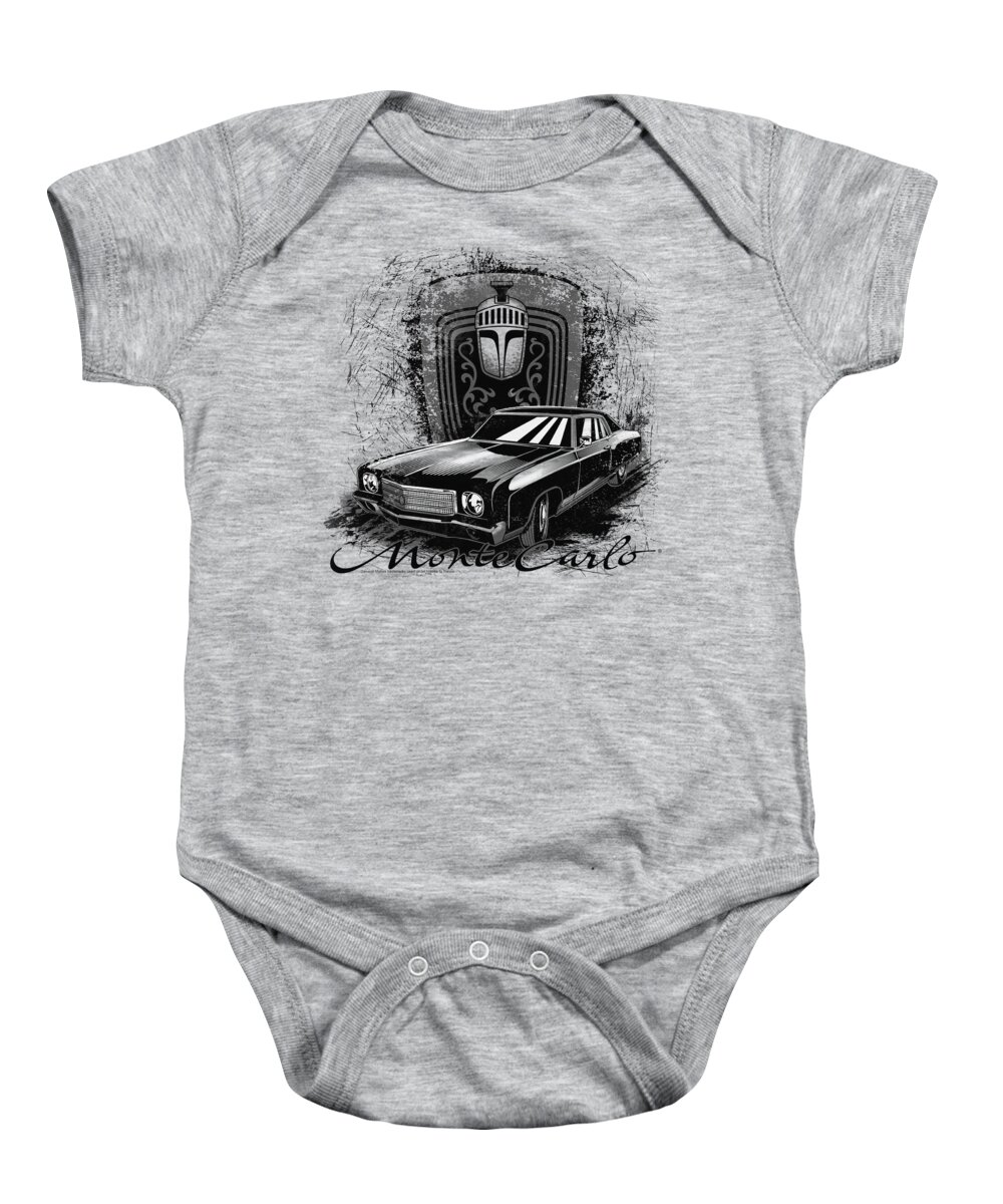  Baby Onesie featuring the digital art Chevrolet - Monte Carlo Drawing by Brand A