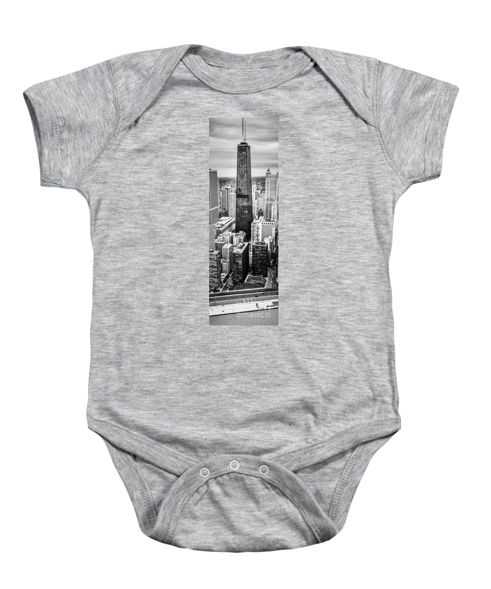 America Baby Onesie featuring the photograph Chicago Aerial Vertical Panoramic Picture by Paul Velgos