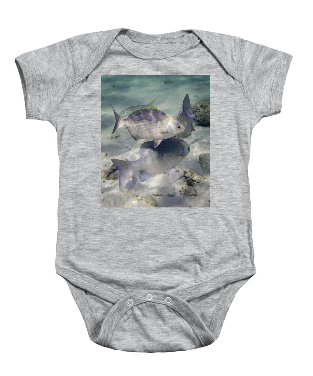 Fish Baby Onesie featuring the photograph Chubbin' Around by Lynne Browne