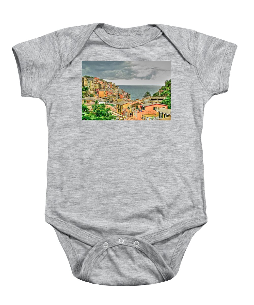 Ocean Baby Onesie featuring the photograph Cinque Terre 4 by Will Wagner