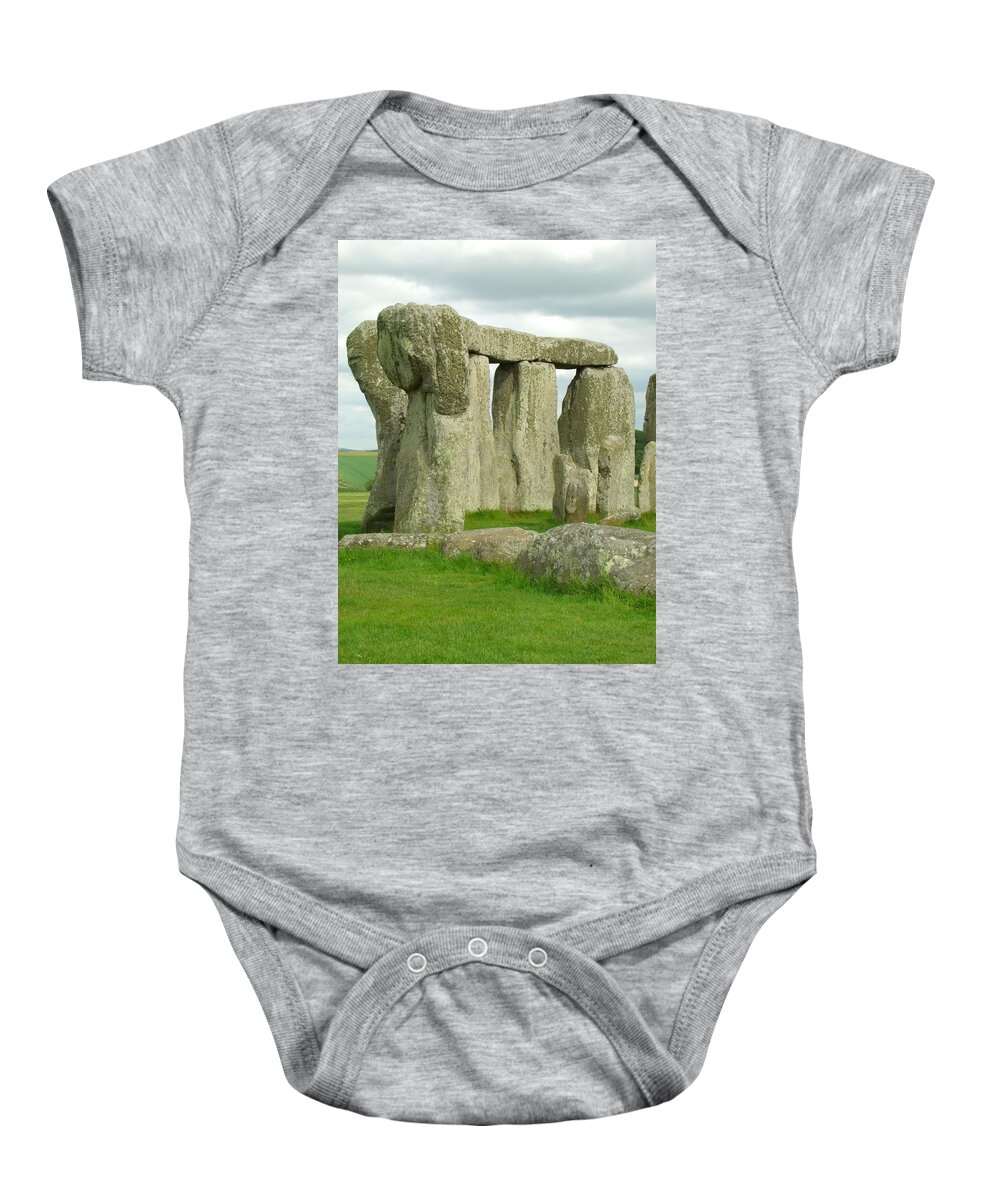 Stonehenge Baby Onesie featuring the photograph Circles by Jessica Myscofski
