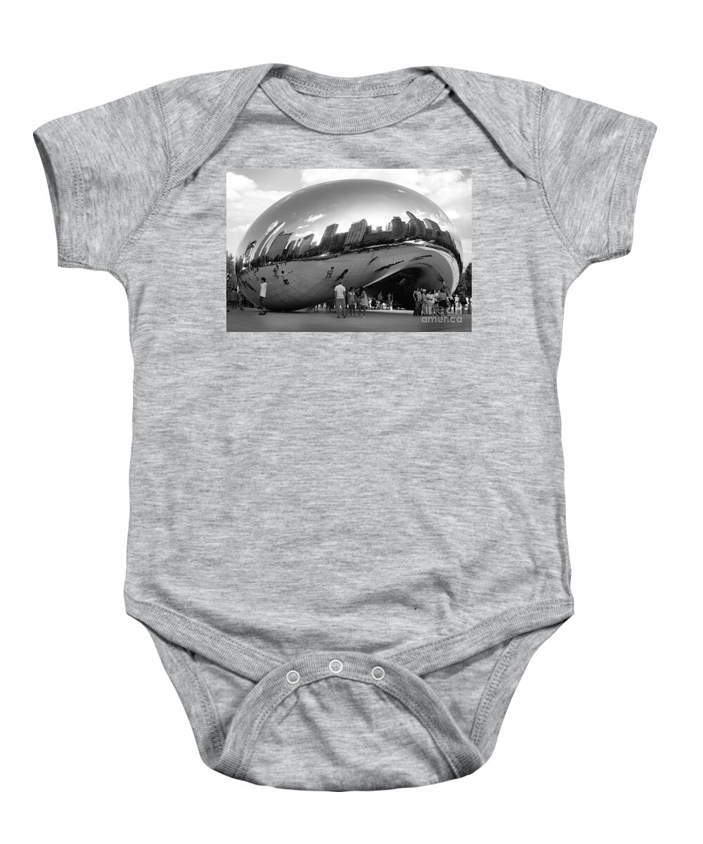 Cloud_gate_monument Baby Onesie featuring the photograph Cloud Gate Monument by Randi Grace Nilsberg