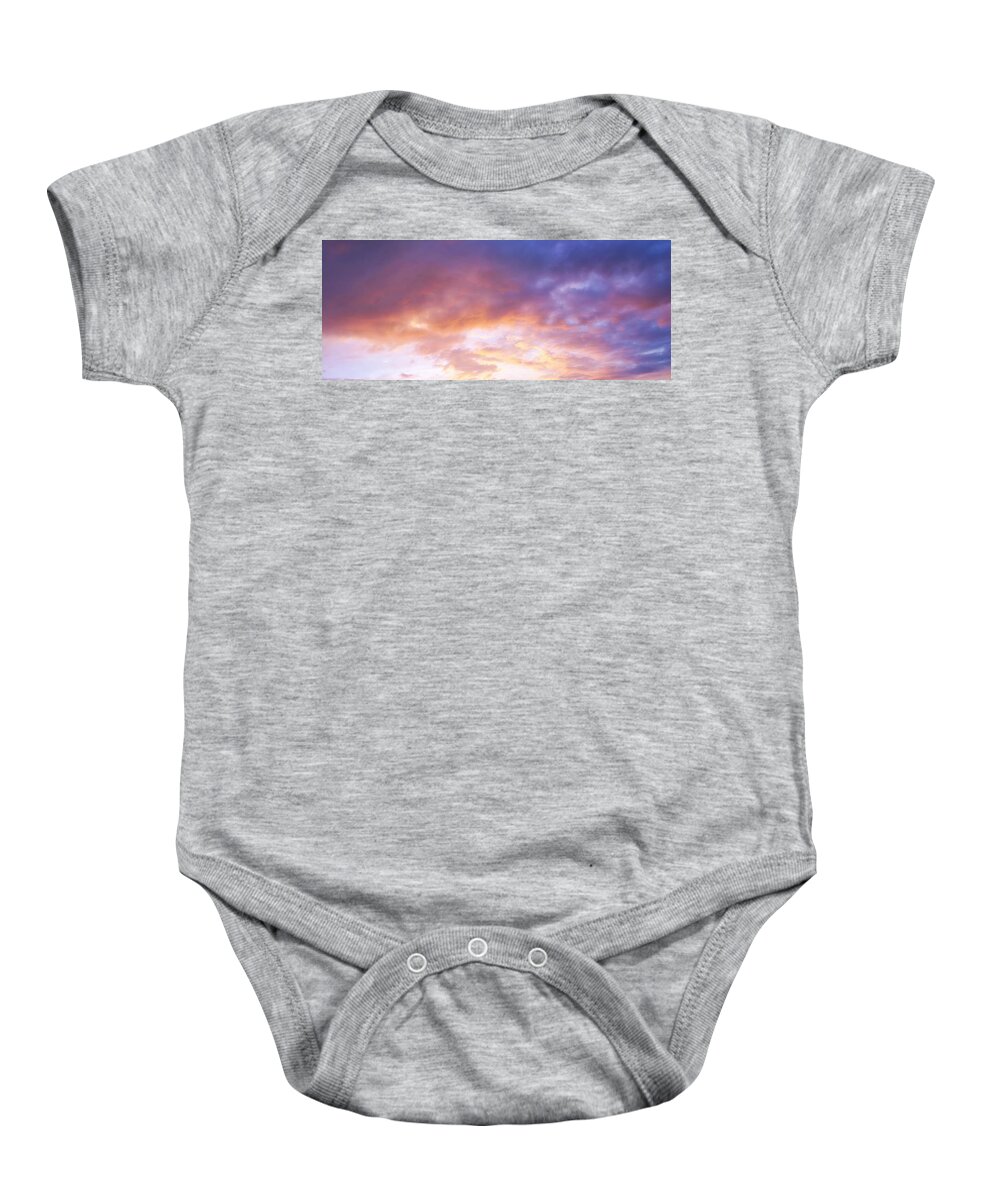 Clouds Baby Onesie featuring the photograph Cloud Panorama 8 by Dawn Eshelman