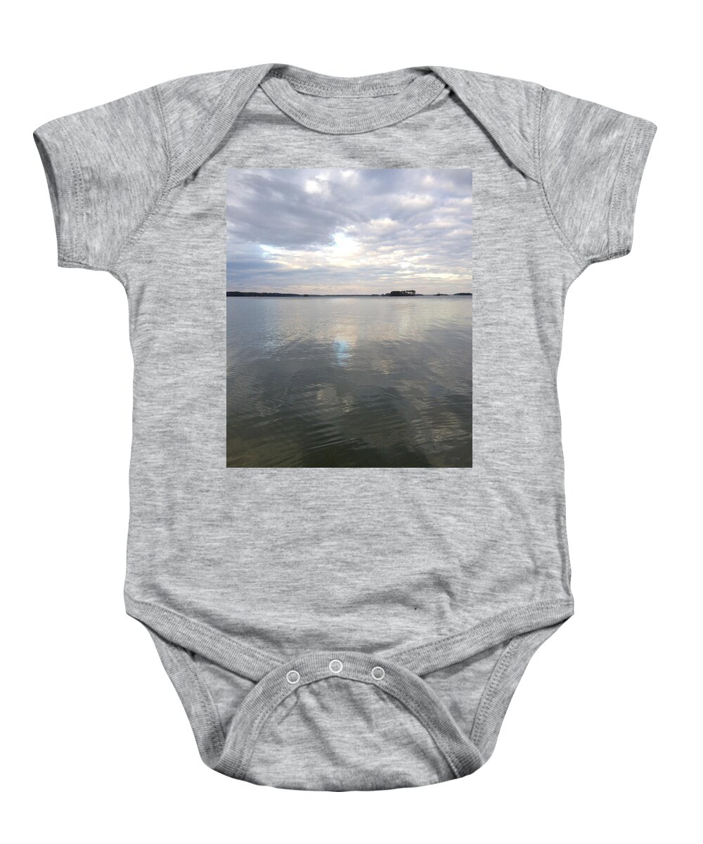 Lake Baby Onesie featuring the photograph Cloudy Reflection by M West
