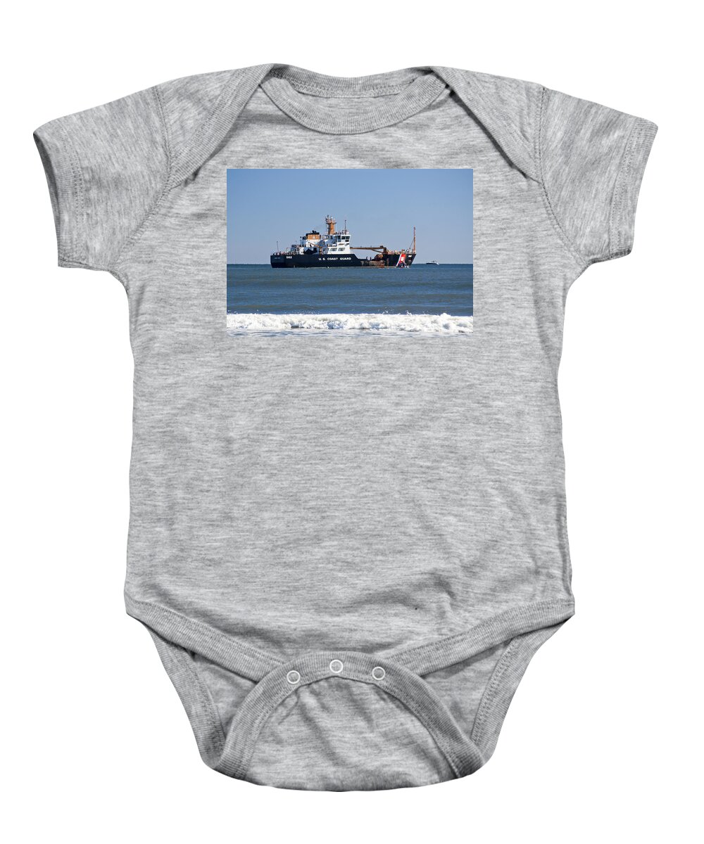 Scenery Baby Onesie featuring the photograph Coast Guard Cutter by Kenneth Albin