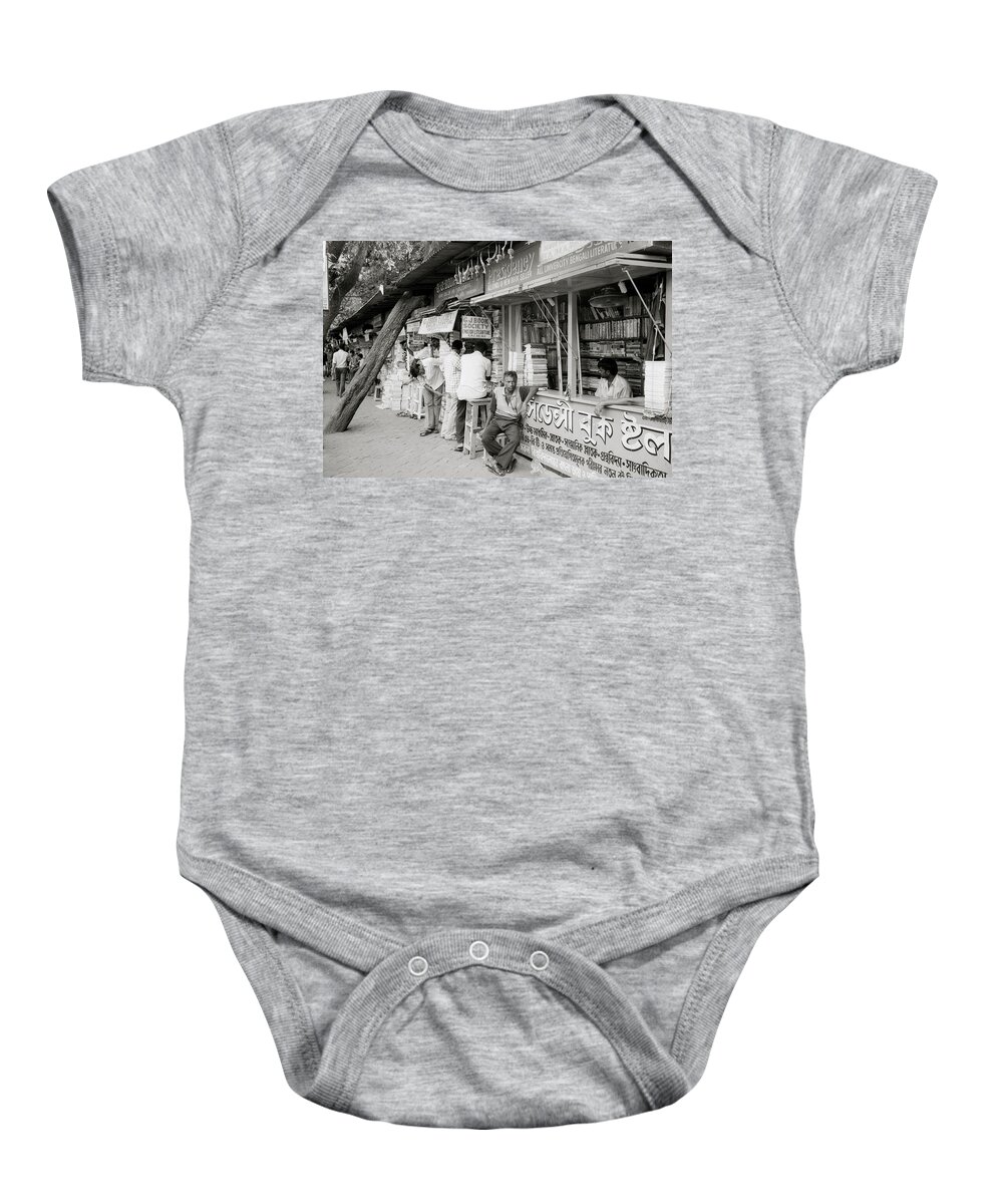Book Baby Onesie featuring the photograph College Street In Calcutta by Shaun Higson