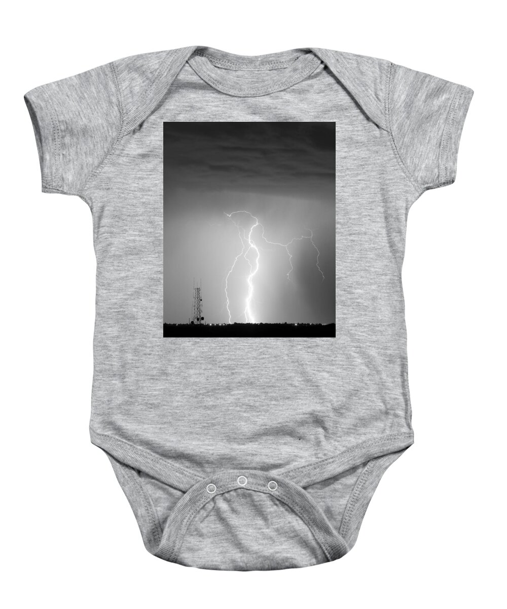 Lightning Baby Onesie featuring the photograph Comparing Data In Black and White by James BO Insogna