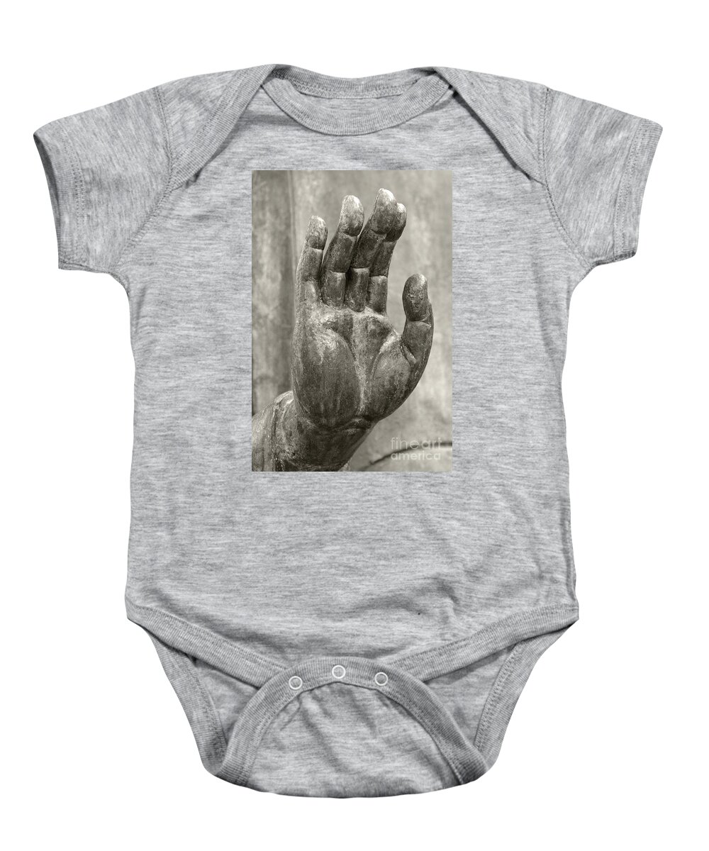 Black And White Baby Onesie featuring the photograph Courage by Eileen Gayle