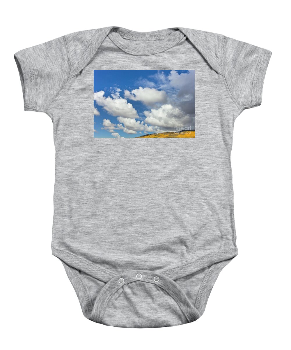 00559138 Baby Onesie featuring the photograph Cumulus Clouds And Aspens by Yva Momatiuk John Eastcott