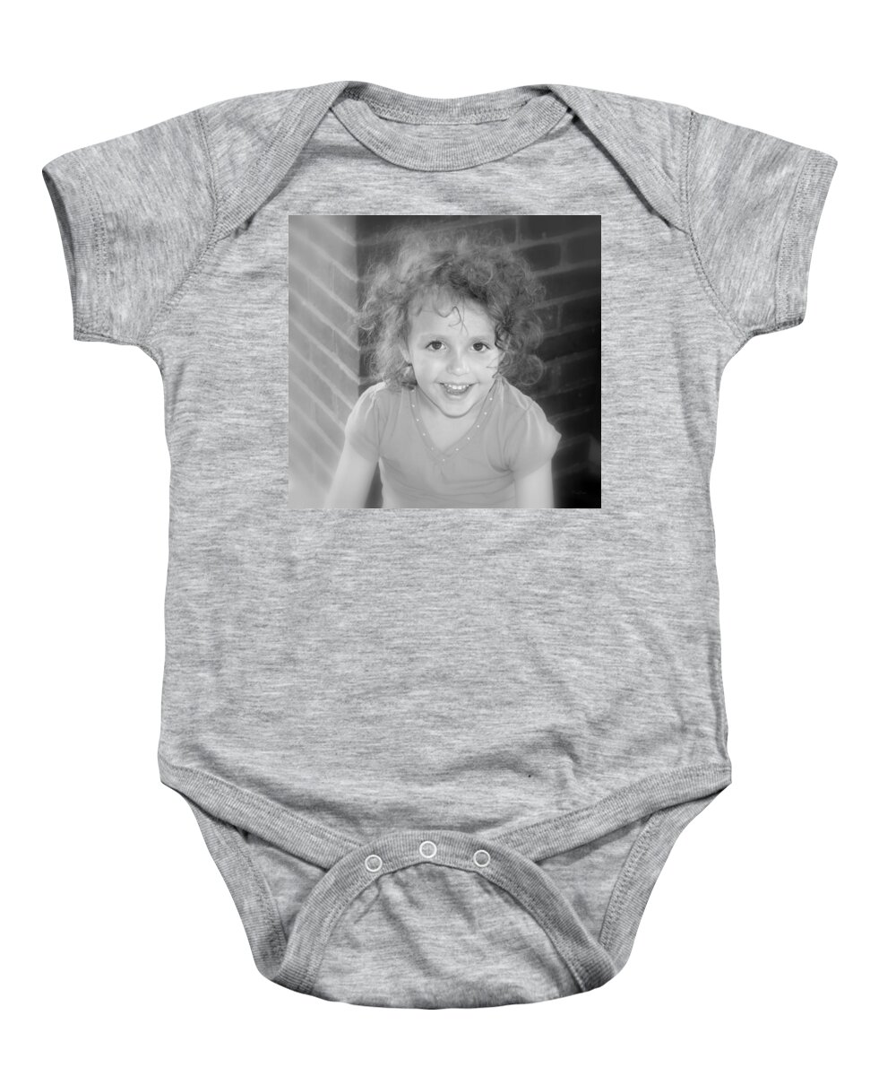 Girl Baby Onesie featuring the photograph Curly by Deborah Crew-Johnson