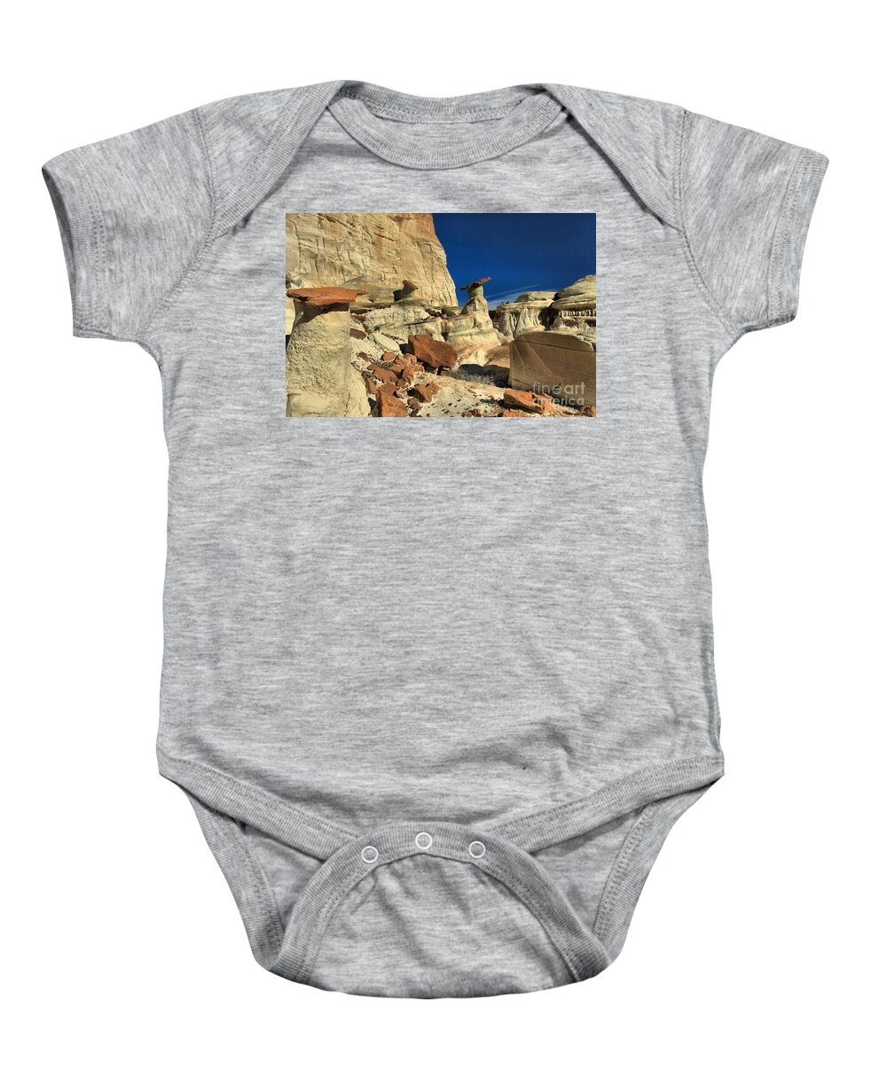 Wahweap Hoodoos Baby Onesie featuring the photograph Desert Towers by Adam Jewell
