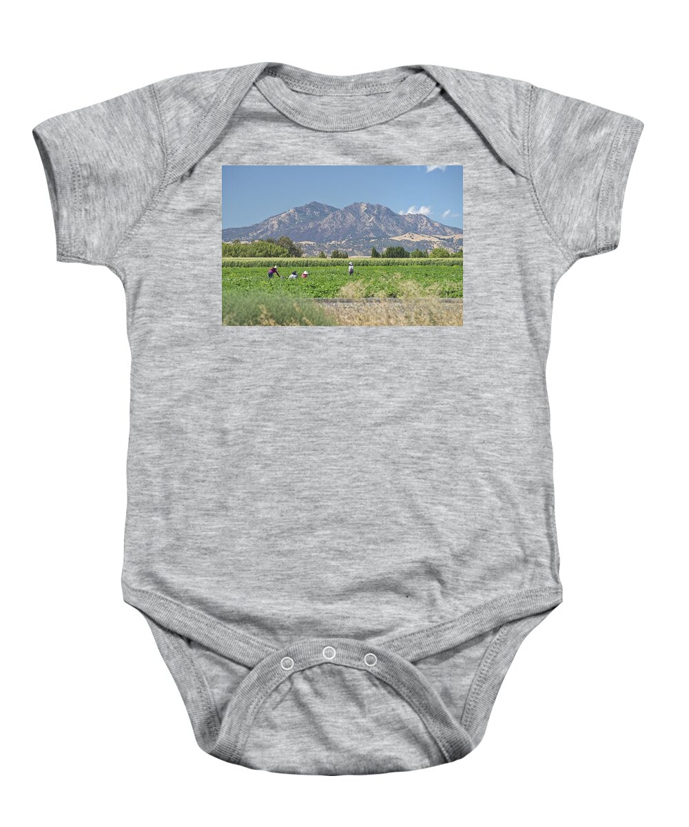Diablo Baby Onesie featuring the photograph Diablo Harvest by Robin Mayoff