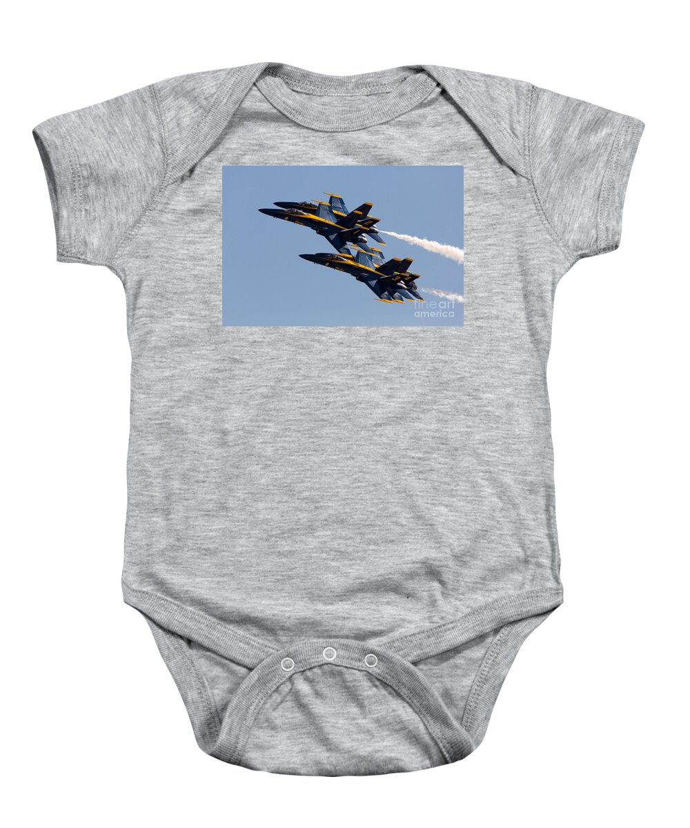 Blue Angels Baby Onesie featuring the photograph Diamond 360 by John Daly