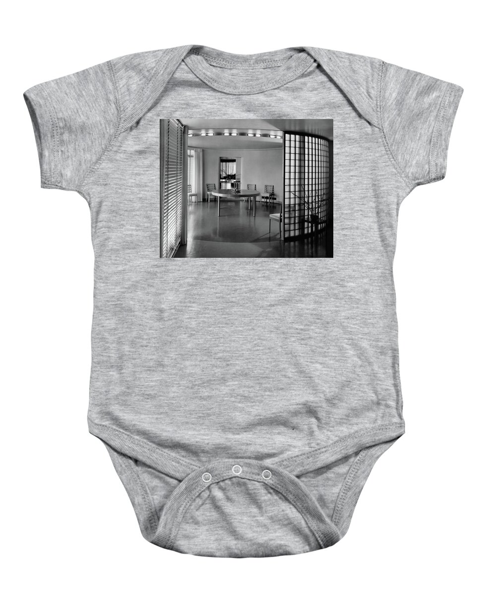 Architecture Baby Onesie featuring the photograph Dining Room In Mr. And Mrs. Alfred J. Bromfield by Hedrich-Blessing