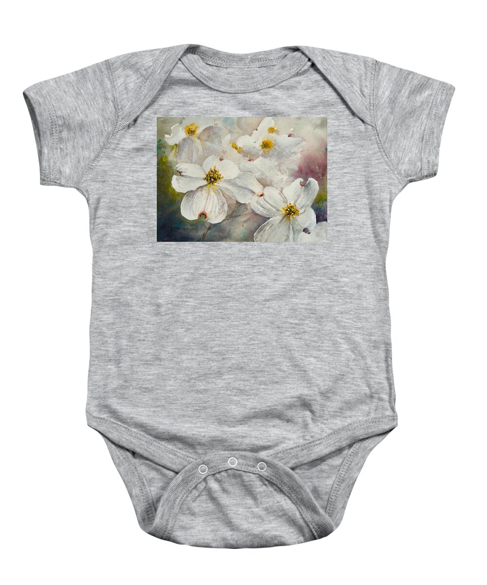 Dogwood Baby Onesie featuring the painting Dogwood 6 by Bill Jackson