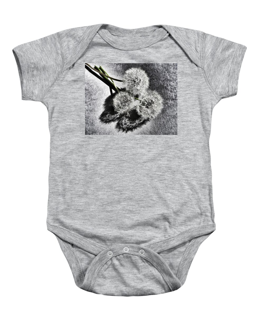 Dandelion Baby Onesie featuring the photograph Doubled Wishes by Marianna Mills