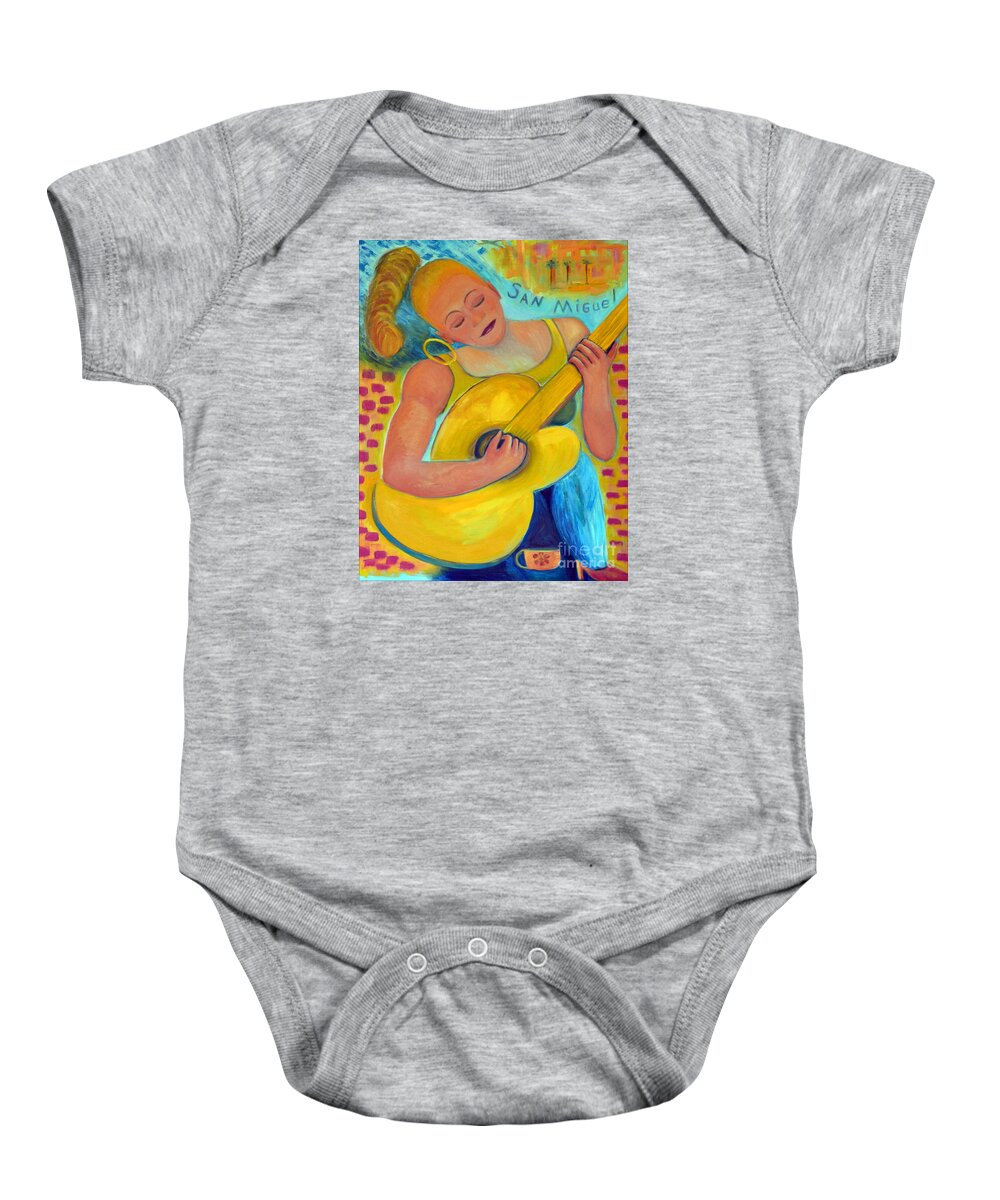 Oil Painting Baby Onesie featuring the painting Dreaming of San Miguel by Karen E. Francis by Karen Francis