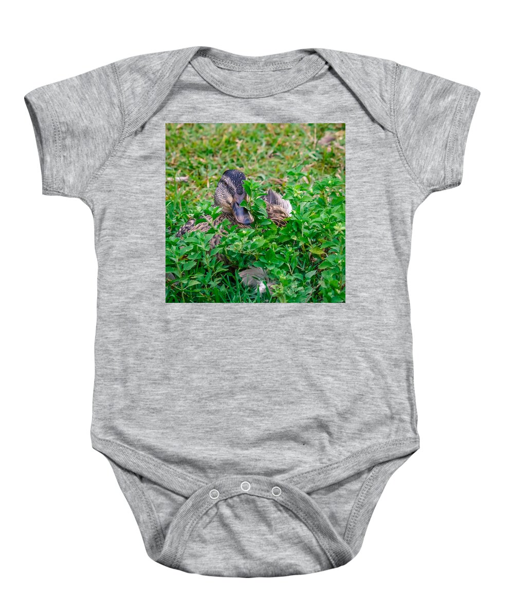 America Baby Onesie featuring the photograph Duckouflage by Traveler's Pics