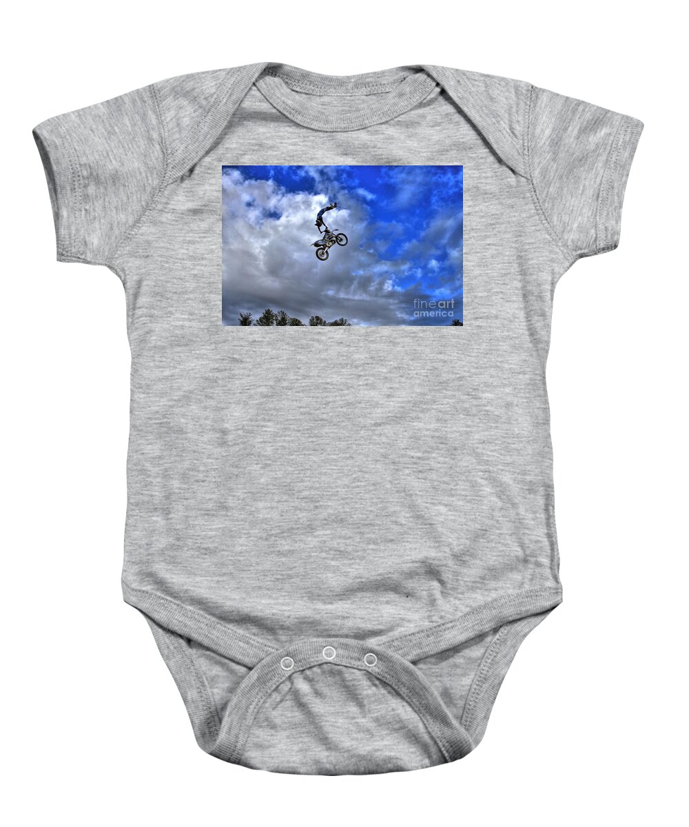 Reid Callaway Jumping Baby Onesie featuring the photograph Durhamtown Plantation Ray Bennett Flying High2 by Reid Callaway