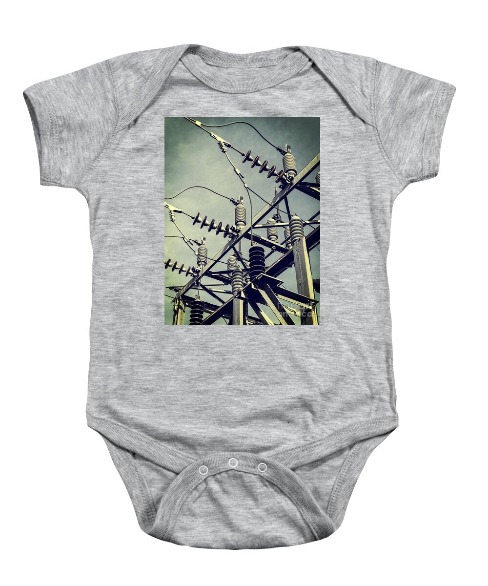 Electric Baby Onesie featuring the photograph Electricity by Edward Fielding
