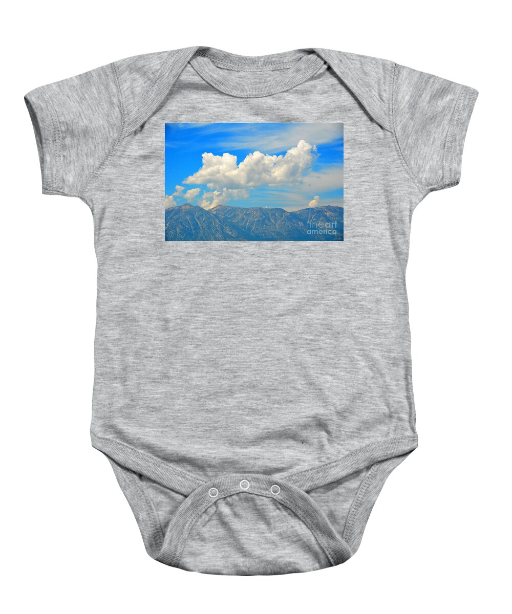 Nevada Baby Onesie featuring the photograph Emerging Thunder Clouds by Debra Thompson